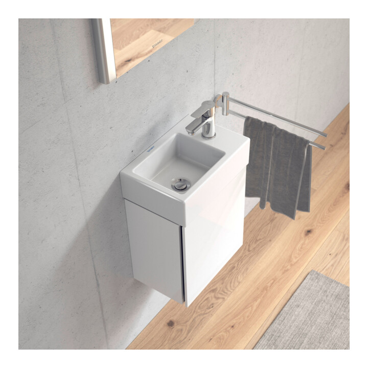 Duravit Vero Air Meuble lavabo main 38x25 cm, trop-plein à droite, sans robinet, blanc