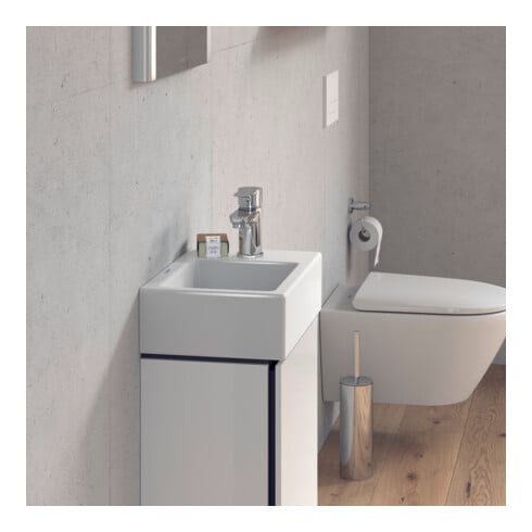 Duravit Vero Air Meuble lavabo main 38x25 cm, trop-plein à droite, sans robinet, blanc