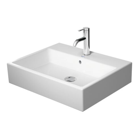Duravit Vero Air vasque à poser 60x47 cm, poli, avec trop-plein, H-I-P, sans trou de robinet, blanc