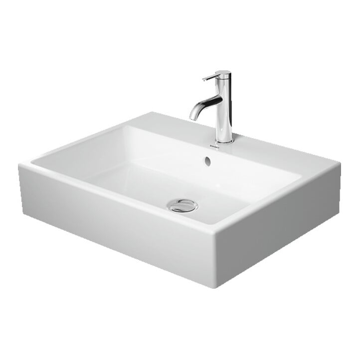 Duravit Vero Air vasque à poser biseautée 60x47 cm, sans trop-plein, avec trop-plein, sans trou de robinet, blanc