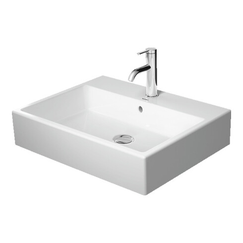 Duravit Vero Air vasque à poser biseautée 60x47 cm, sans trop-plein, avec trop-plein, sans trou de robinet, blanc