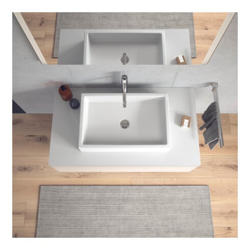 Duravit Vero Air vasque à poser biseautée sans trop-plein, 60x38 cm, blanc