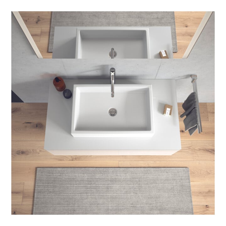 Duravit Vero Air vasque à poser biseautée sans trop-plein, 60x38 cm, blanc