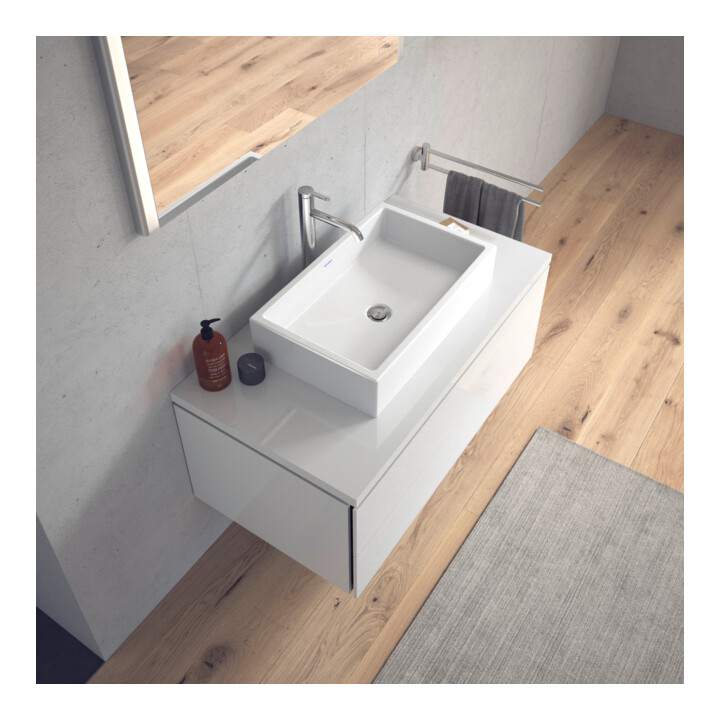 Duravit Vero Air vasque à poser biseautée sans trop-plein, 60x38 cm, blanc