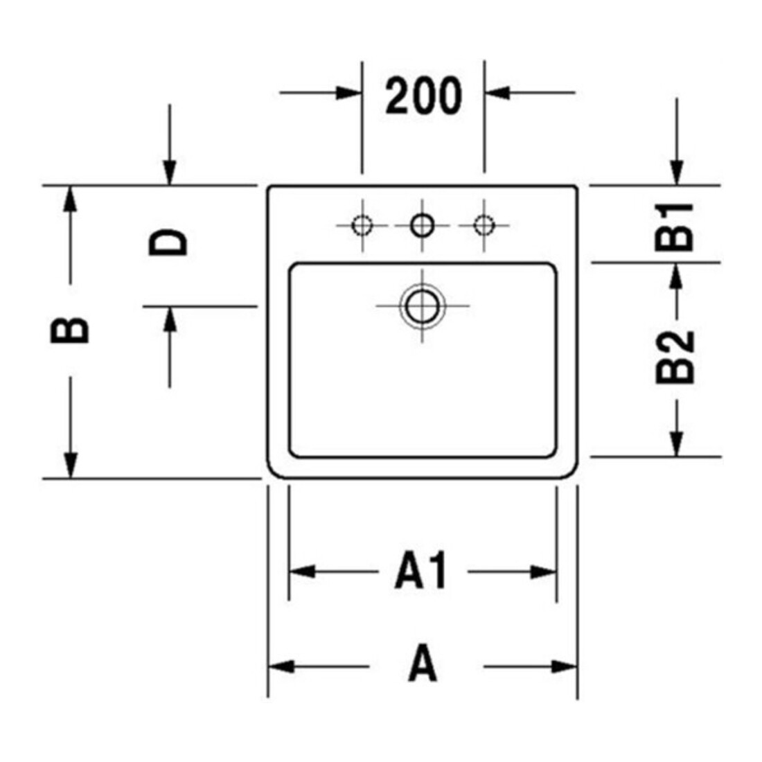 Duravit Vero lavabo à poser 59,5x46,5 cm, fermé, avec trop-plein, blanc