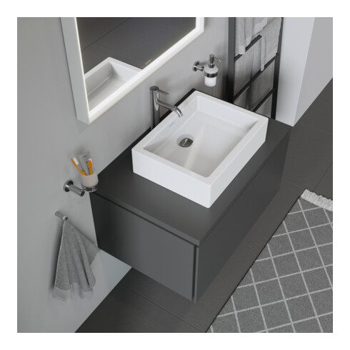 Duravit Vero Lavabo à poser fermé, sans trop-plein, 50x38 cm, blanc