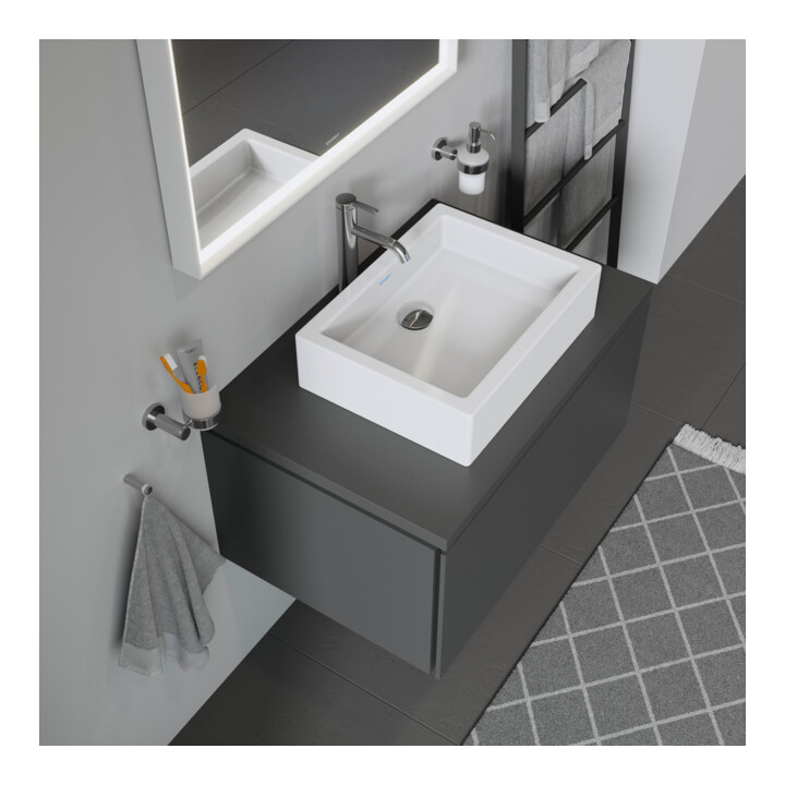Duravit Vero Lavabo à poser fermé, sans trop-plein, 50x38 cm, blanc