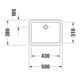 Duravit Vero Lavabo à poser fermé, sans trop-plein, 50x38 cm, blanc-5