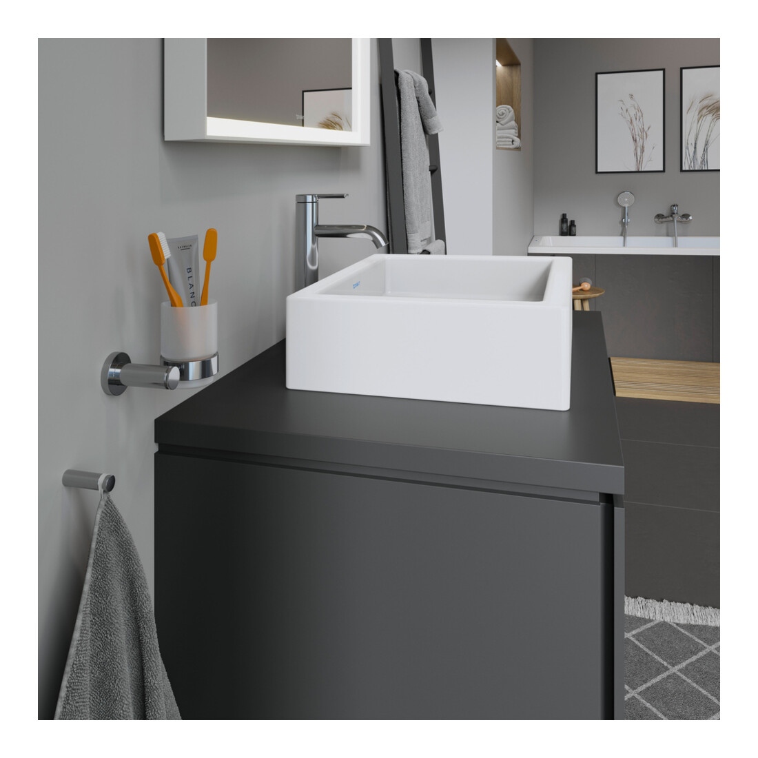 Duravit Vero Lavabo à poser fermé, sans trop-plein, 50x38 cm, blanc