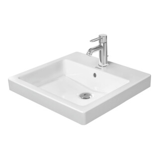 Duravit Vero lavabo encastré 50x46,5 cm, blanc, EB v ob, m HL, ÜL, HLB