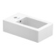 Duravit Vero Lavabo mural 25x45 cm, avec trop-plein, trou robinet, blanc
