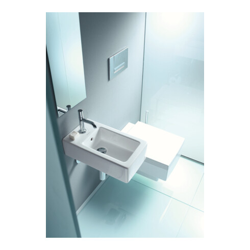 Duravit Vero Lavabo mural 25x45 cm, avec trop-plein, trou robinet, blanc