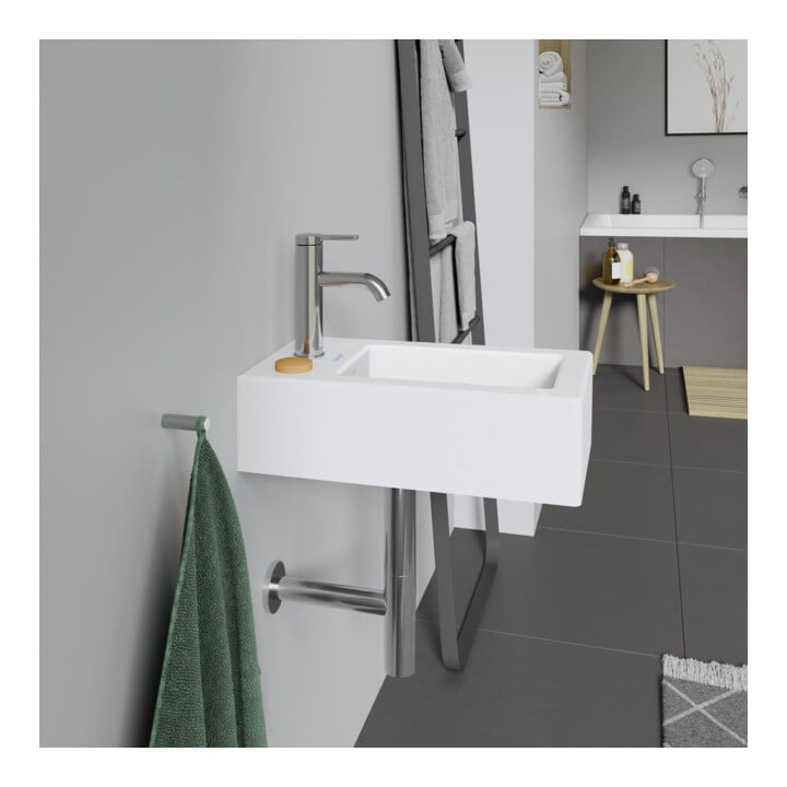 Duravit Vero Lavabo mural 25x45 cm, avec trop-plein, trou robinet, blanc