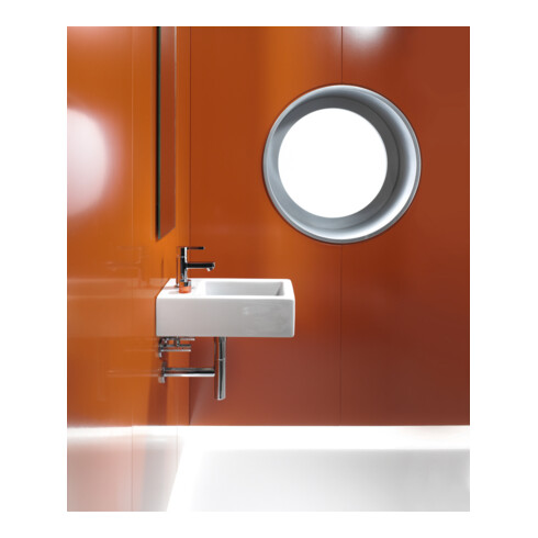 Duravit Vero Lavabo mural 25x45 cm, avec trop-plein, trou robinet, blanc