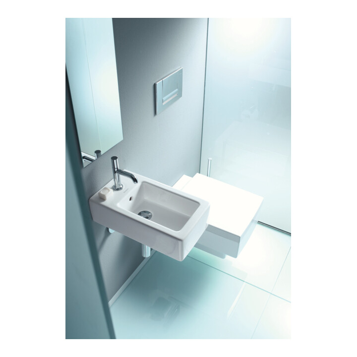 Duravit Vero Lavabo mural 25x45 cm, avec trop-plein, trou robinet, blanc