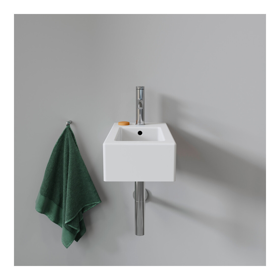 Duravit Vero Lavabo mural 25x45 cm, avec trop-plein, trou robinet, blanc
