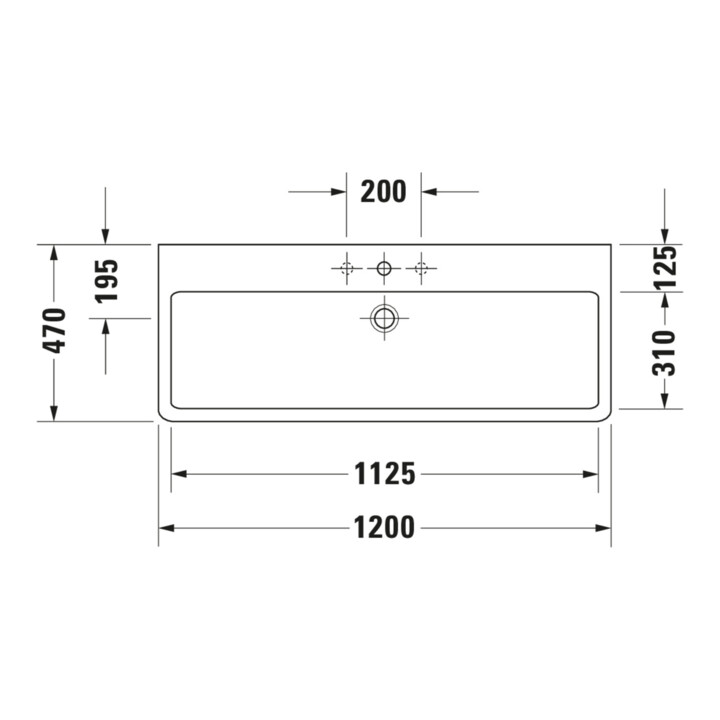 Duravit Vero Meuble lavabo fermé, avec trou robinet, 120x47cm, blanc
