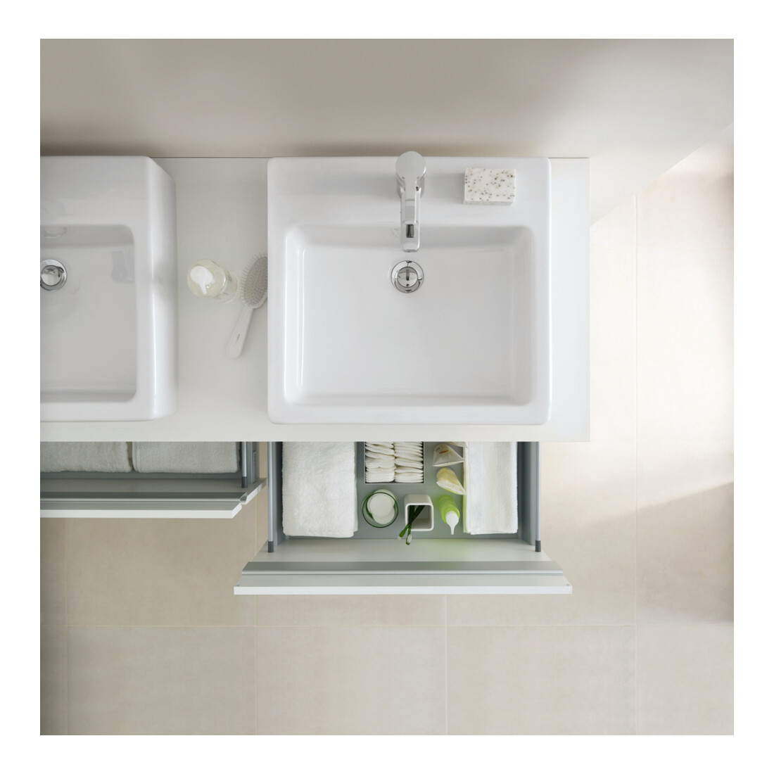 Duravit Vero Vasque à poser 50x47 cm, fermée, avec trop-plein, blanc