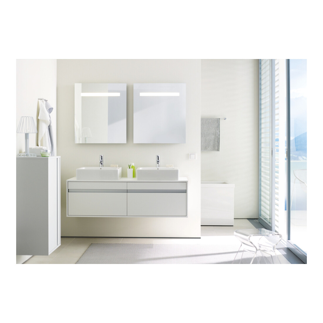 Duravit Vero Vasque à poser 50x47 cm, fermée, avec trop-plein, blanc