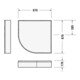 Duravit Viertelkreis-Duschwanne D-Code 90x90x8,5cm, Antislip, weiß