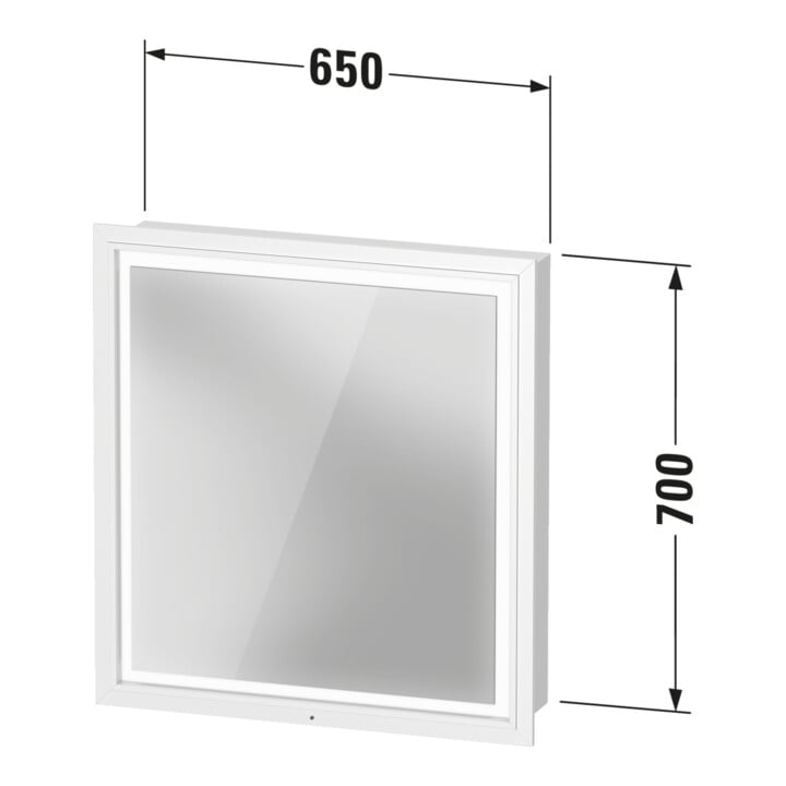 Duravit Vis à bois avec butée de porte L-Cube 65x15,5x70cm, LED, blanc, à droite, graph ma
