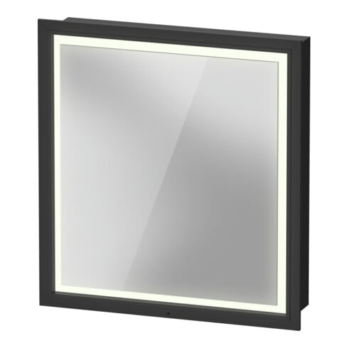 Duravit Vis à bois avec butée de porte L-Cube 65x15,5x70cm, LED, blanc, à gauche, gris mat
