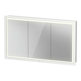Duravit Vis pour panneau aggloméré avec butée de porte L-Cube LED, 120x70x15,5 cm, blanc mat