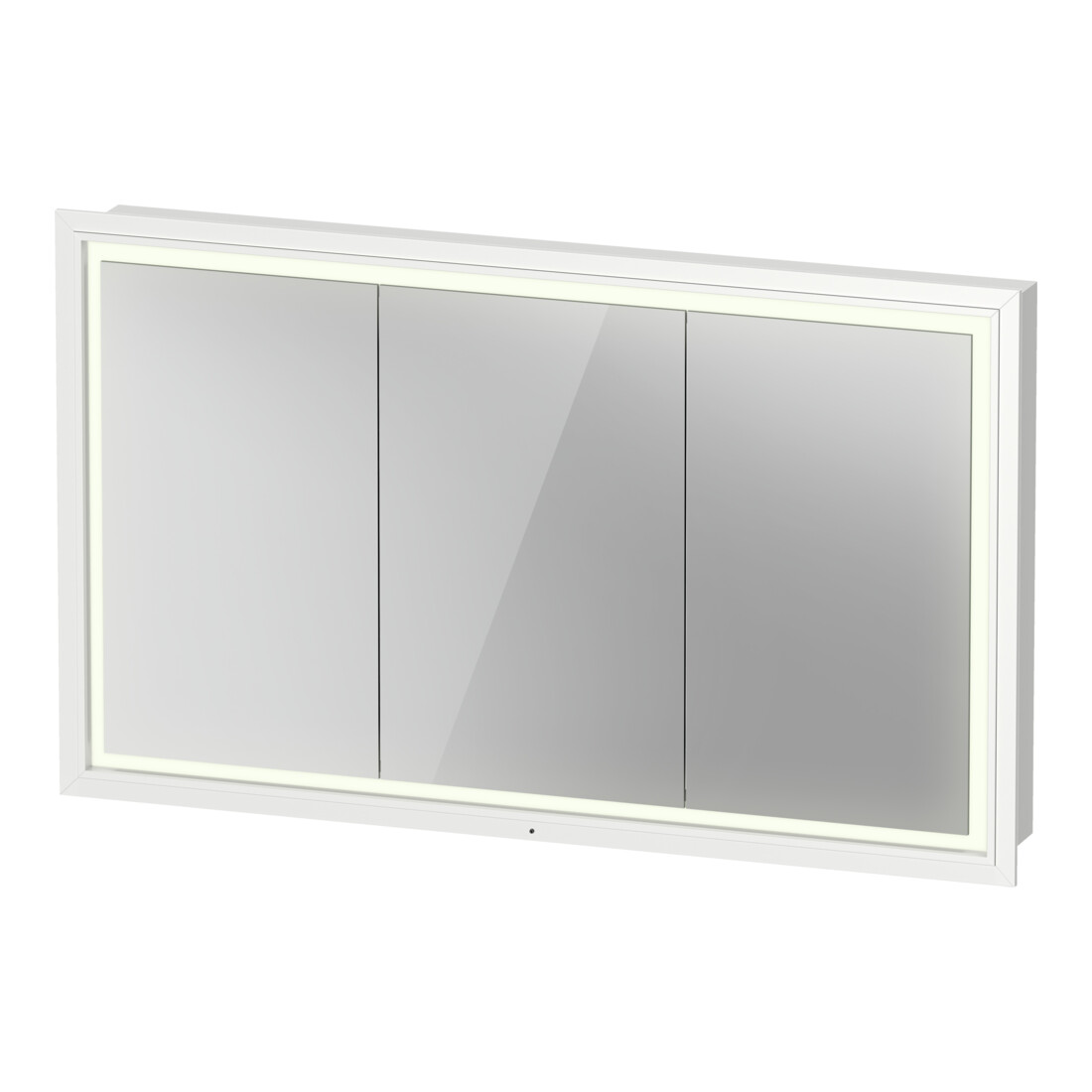 Duravit Vis pour panneau aggloméré avec butée de porte L-Cube LED, 120x70x15,5 cm, blanc mat
