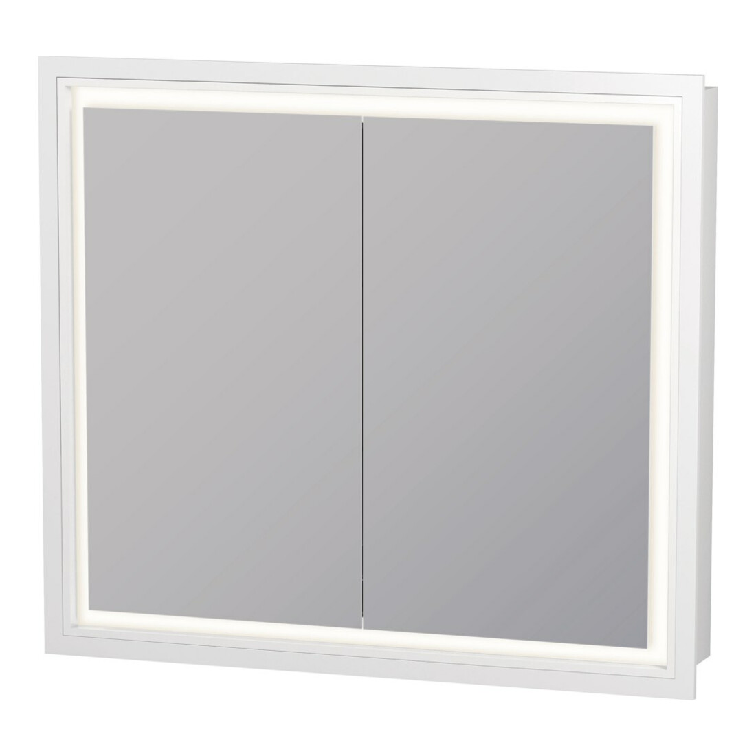 Duravit Vis pour panneau avec arrêt de porte L-Cube LED, 80x70x15,5 cm, blanc mat