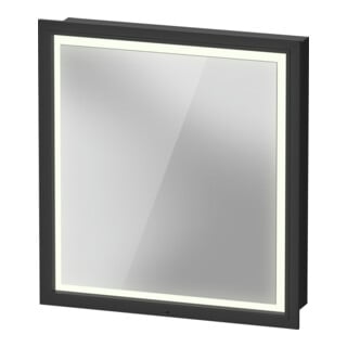 Duravit Vis pour panneau avec butée de porte L-Cube 65x15,5x70cm, LED, blanc, à gauche, graphite mat