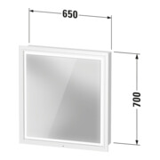 Duravit Vis pour panneau avec butée de porte L-Cube 65x15,5x70cm, LED, blanc, à gauche, graphite mat-5