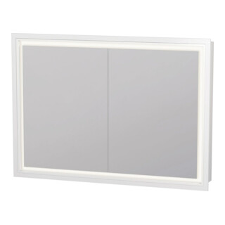 Duravit Vis pour panneau avec butée de porte L-Cube LED, 100x70x15,5 cm, graphite mat
