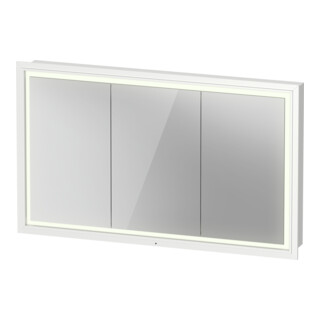 Duravit Vis pour panneau avec butée de porte L-Cube LED, 120x70x15,5 cm, blanc mat