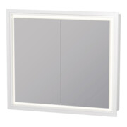 Duravit Vis pour panneau avec butée de porte L-Cube LED, 80x70x15,5 cm, blanc mat