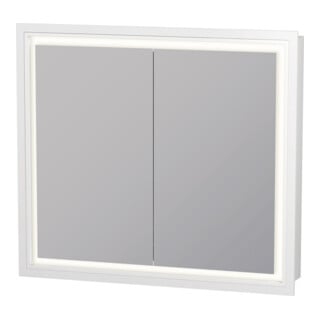 Duravit Vis pour panneau avec butée de porte L-Cube LED, 80x70x15,5 cm, graphite mat
