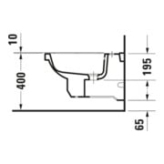 Duravit Wand-Bidet 1930 36x58,5cm, m HL, ÜL, Hahnlochbank, weiß-5