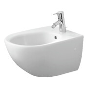 Duravit Wand-Bidet Architec 36,5x58cm, m HL, ÜL, Hahnlochbank, weiß