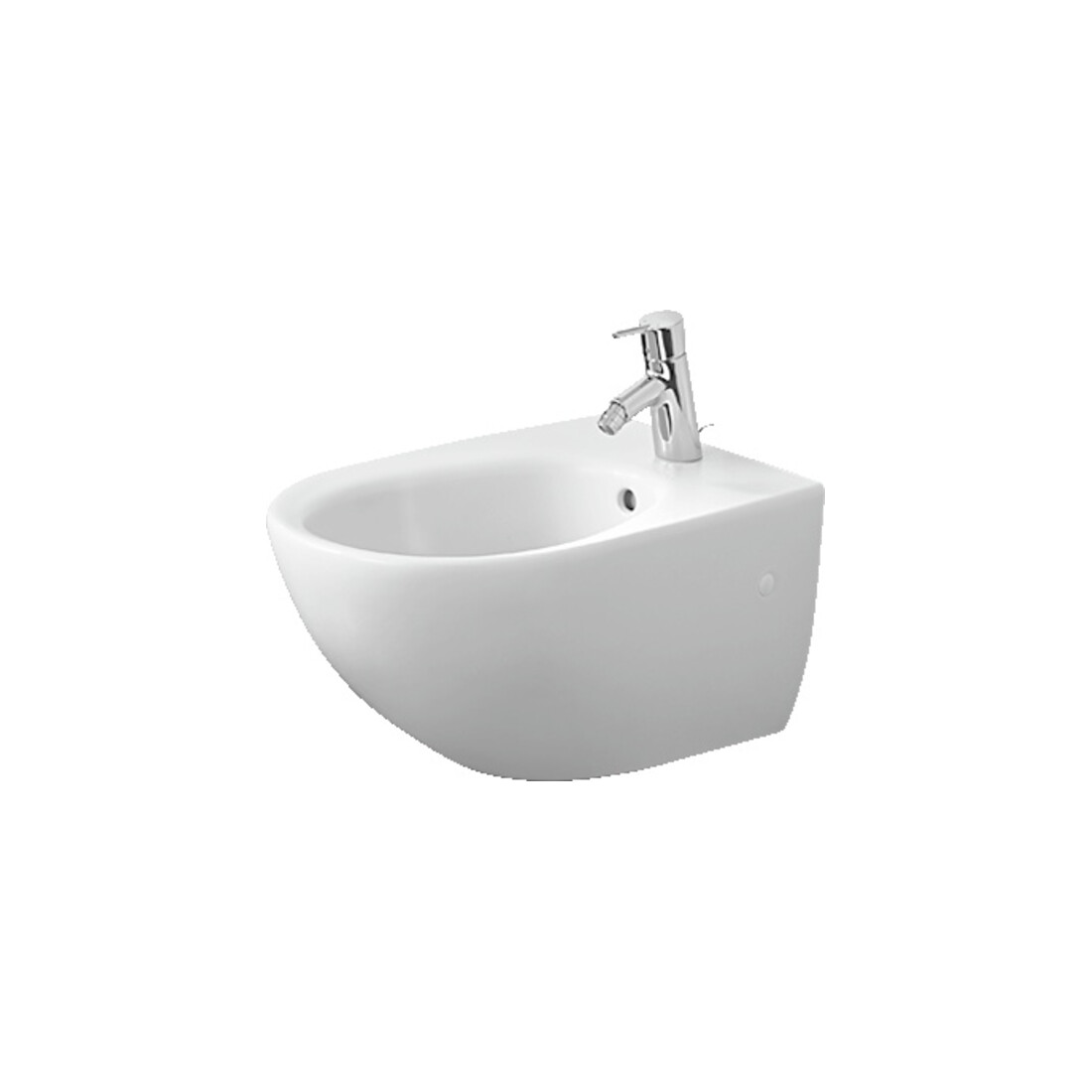 Duravit Wand-Bidet Architec 36,5x58cm, m HL, ÜL, Hahnlochbank, weiß