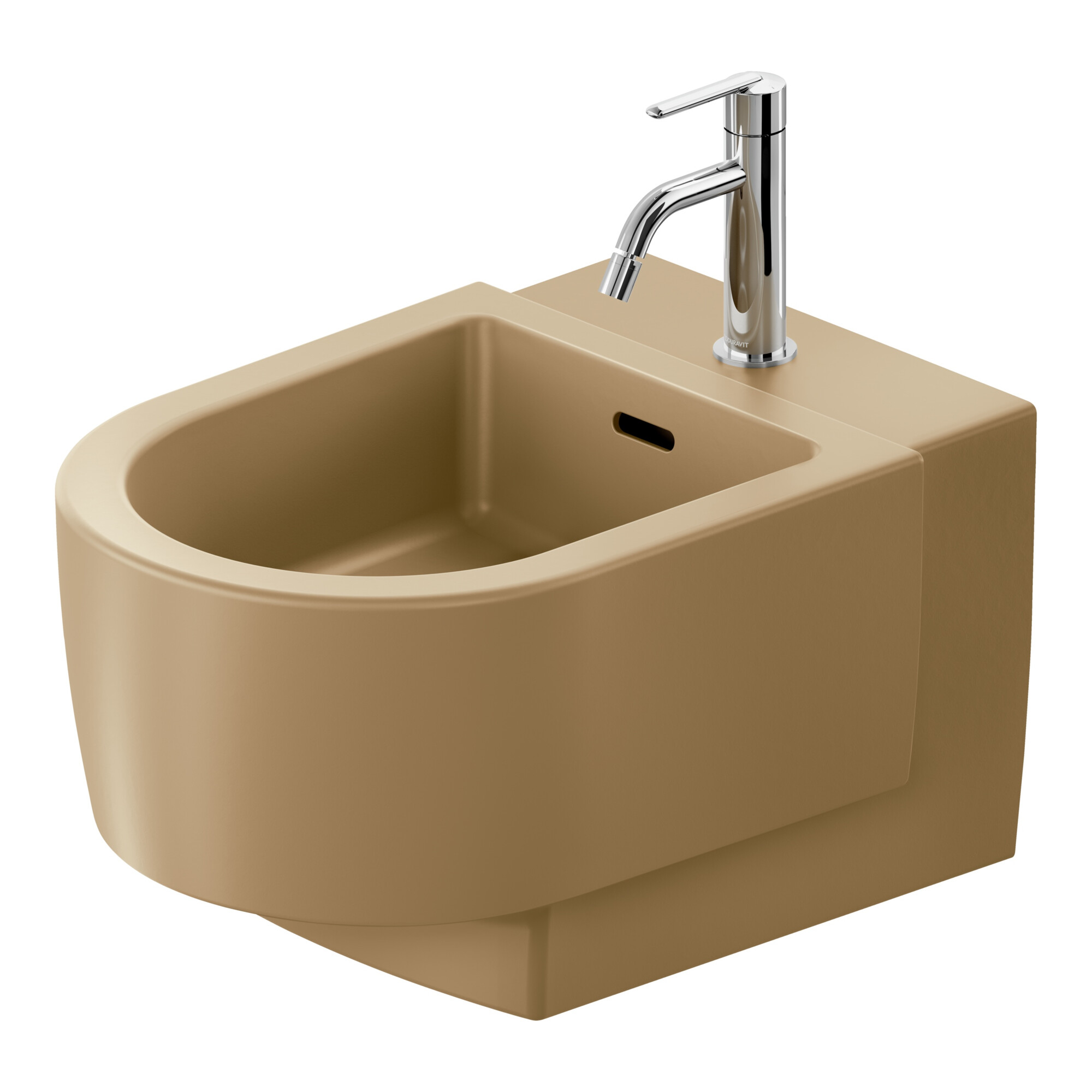 Duravit Wand-Bidet Balcoon 37x54cm, m Hahnl., ÜL, Clay terra matt