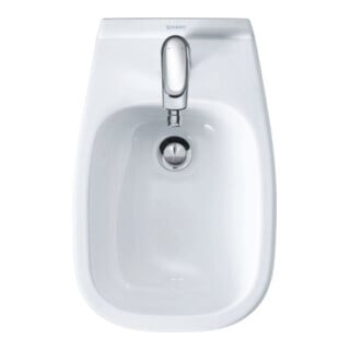Duravit Wand-Bidet D-Code 35,5x54,5cm, m Hahnl., ÜL, Hahnloch, we.