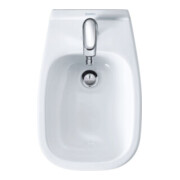 Duravit Wand-Bidet D-Code 35,5x54,5cm, m Hahnl., ÜL, Hahnloch, we.