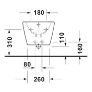 Duravit Wand-Bidet D-Code 36x54cm, mit Hahnloch, Überlauf, weiß-2