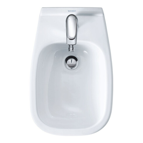 Duravit Wand-Bidet D-Code 35,5x54,5cm, m Hahnl., ÜL, Hahnloch, we.