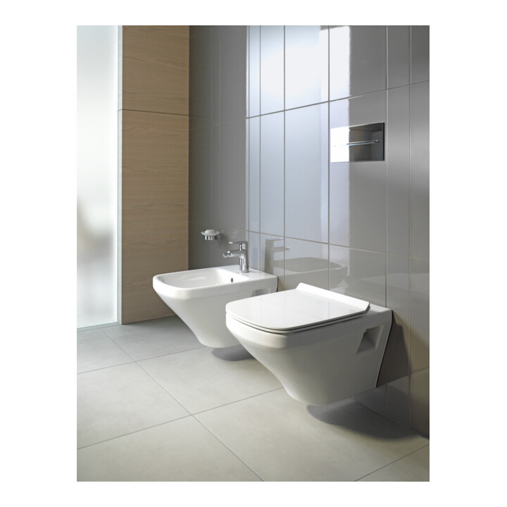 Duravit Wand-Bidet DuraStyle 37x54cm, m HL, ÜL, Hahnlochbank, weiß