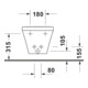 Duravit Wand-Bidet DuraStyle 37x54cm, m HL, ÜL, Hahnlochbank, weiß