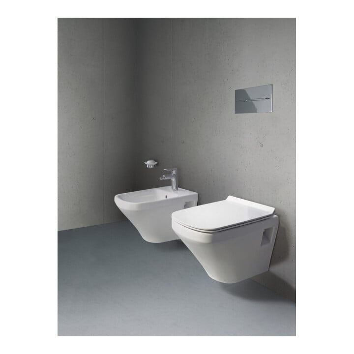 Duravit Wand-Bidet DuraStyle 37x54cm, m HL, ÜL, Hahnlochbank, weiß