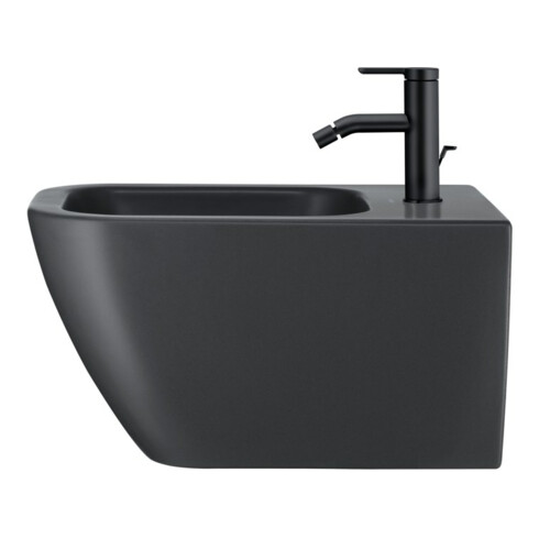 Duravit Wand-Bidet Happy D.2 35,5x54cm, m HL, ÜL, HLB, anthrazit matt