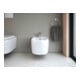 Duravit Wand Bidet Qatego 38,5x57cm, m HL, ÜL, Hahnloch, we hgl-4