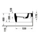 Duravit Wand Bidet Qatego 38,5x57cm, m HL, ÜL, Hahnloch, we hgl-5