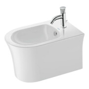 Duravit Wand-Bidet White Tulip 37x54cm, m HL, ÜL, Hahnlochbank, weiß